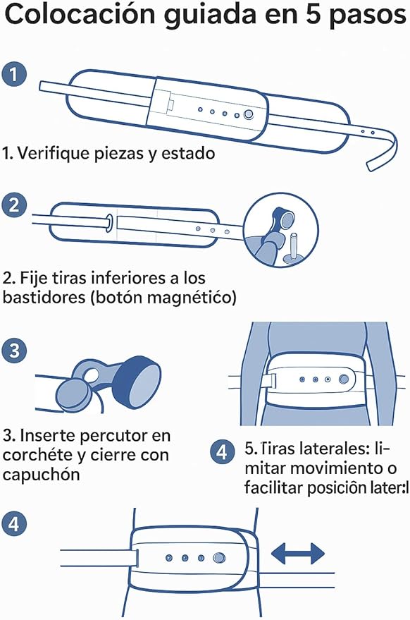 Cinturón de Sujeción Abdominal para Cama colocacion